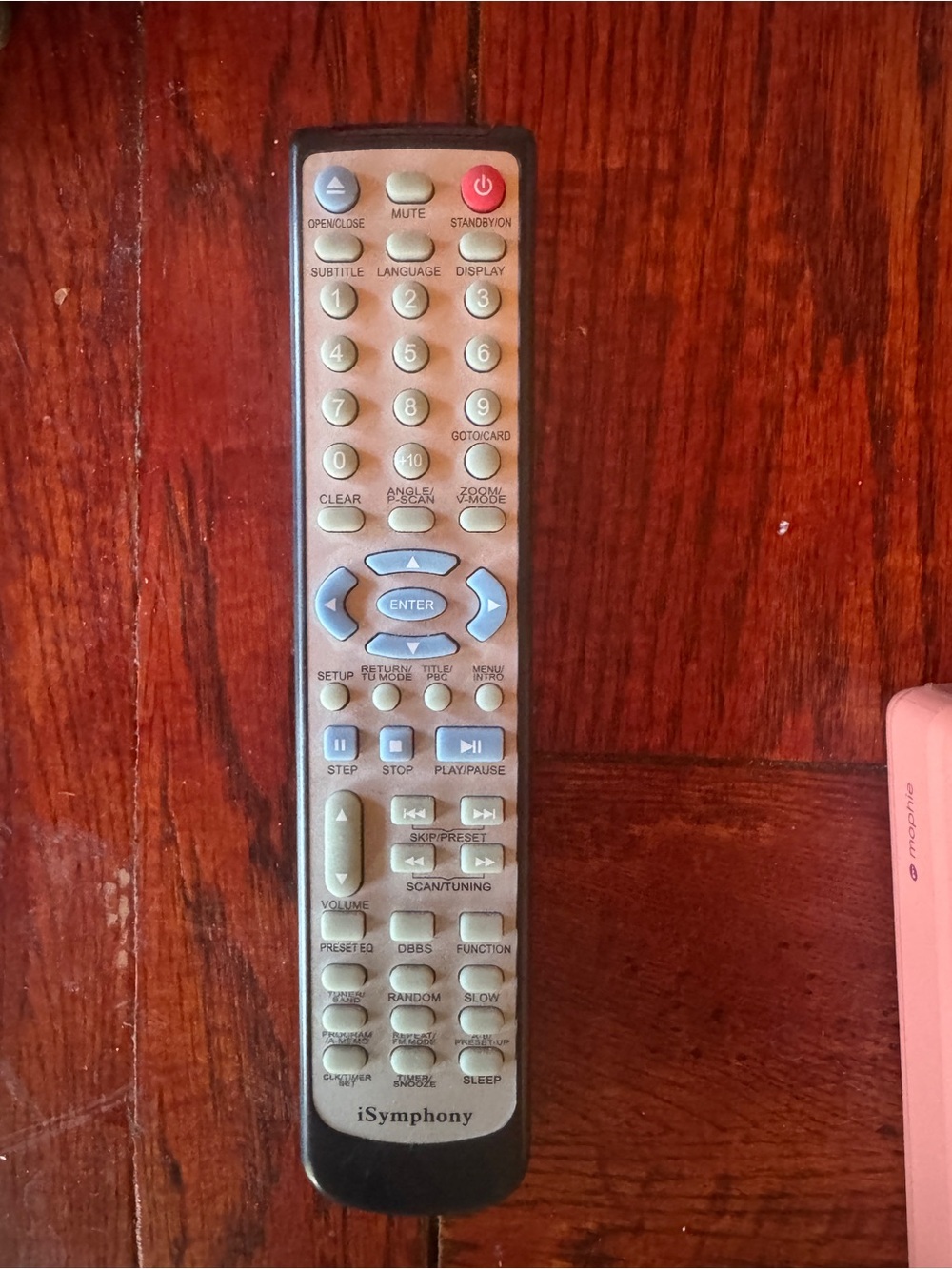 iSymphony universal remote control for DVD/TV systems
